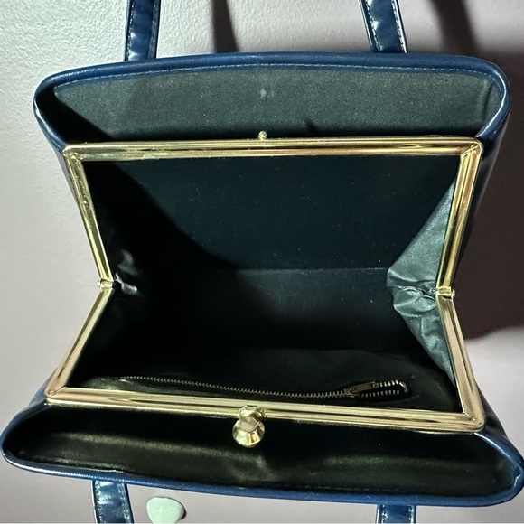 Elegant Blue Vintage Handbag - Picture 2 of 10